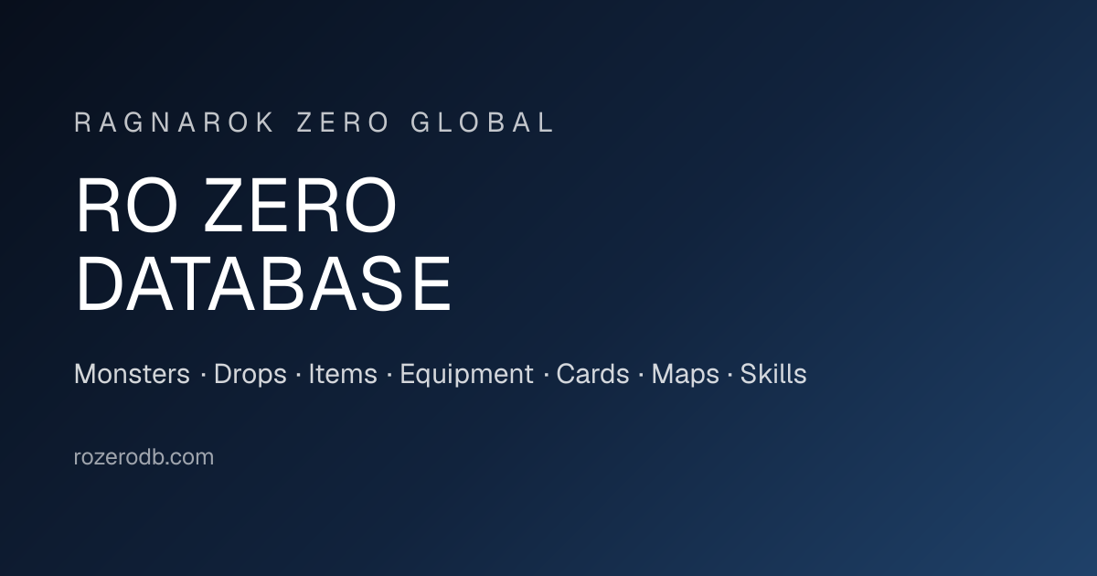 Orc's Memory Memorial Dungeon | RO ZERO DATABASE